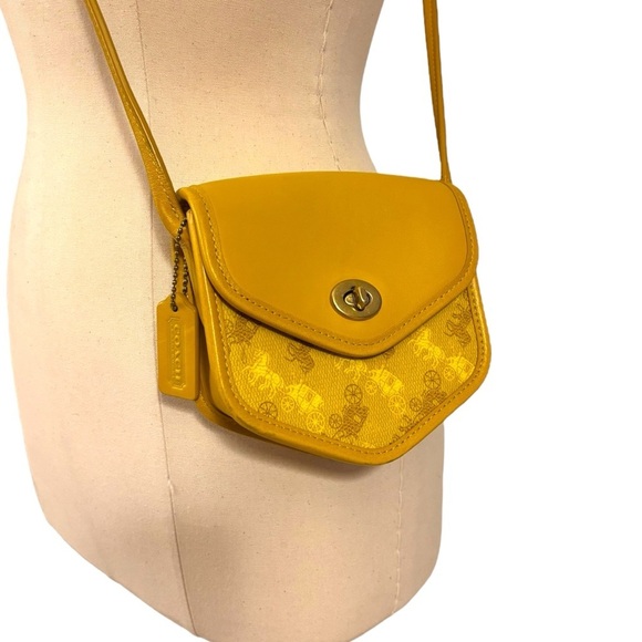 Coach Handbags - Coach | Limited Edition Turnlock Flap Pouch 15 | Yellow Horse & Carriage